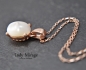 Preview: 925 Sterling - Real Silver - Rose Gold Necklace with Pendant - Mother of Pearl - Beautiful Necklace - Handmade Gift - Gift for Her - Includes Gift Box